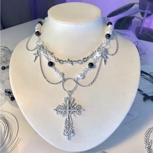 Goth Cross Necklace